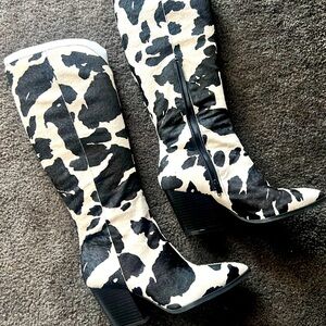 COWPRINT COWBOY BOOTS